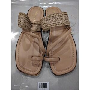 Mariella Women's Brown and Tan Flip Flop Sandals